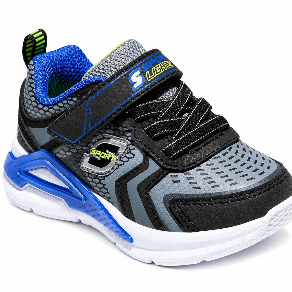 Baby Boy Fluxe Light-Up Sneakers S Sport Skechers Black Size 7 New With Tags‎
